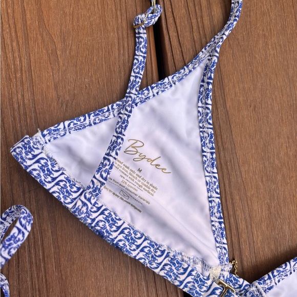 Medium BYDEE set Malaga bottom Prague top in Alythia blue and white vintage - Picture 5 of 14